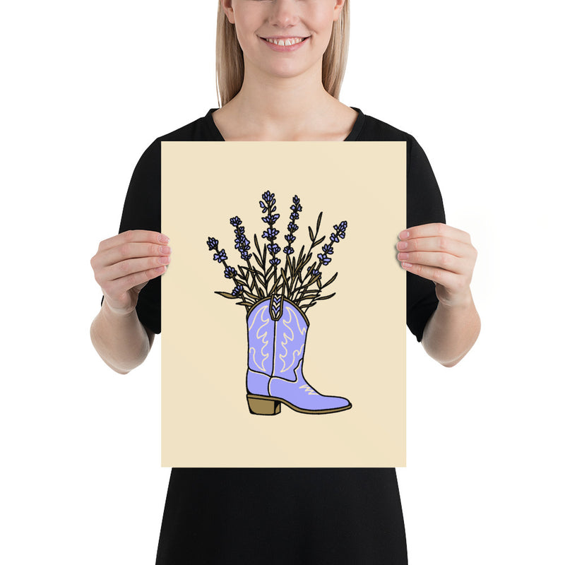 Lavender Boot Giclée Print