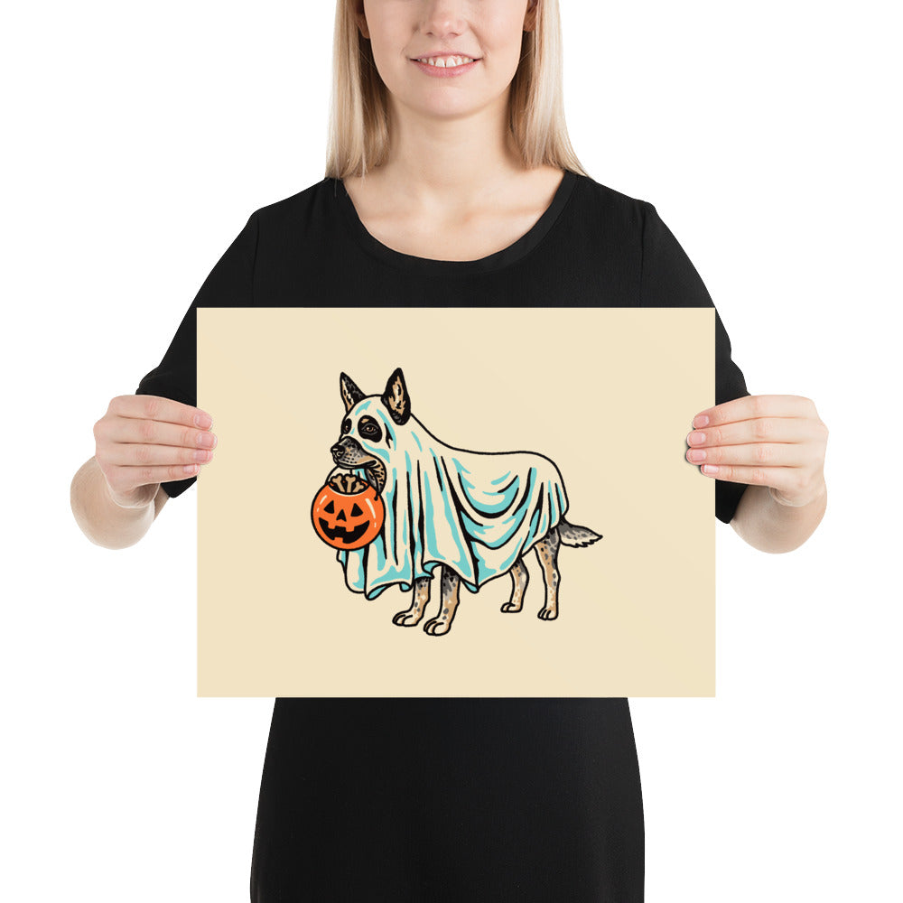 Blue Heeler Ghost (Dog Only) Print