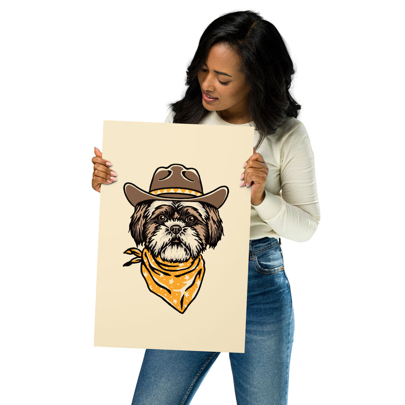 Shih Tzu Cowdog Giclée Print