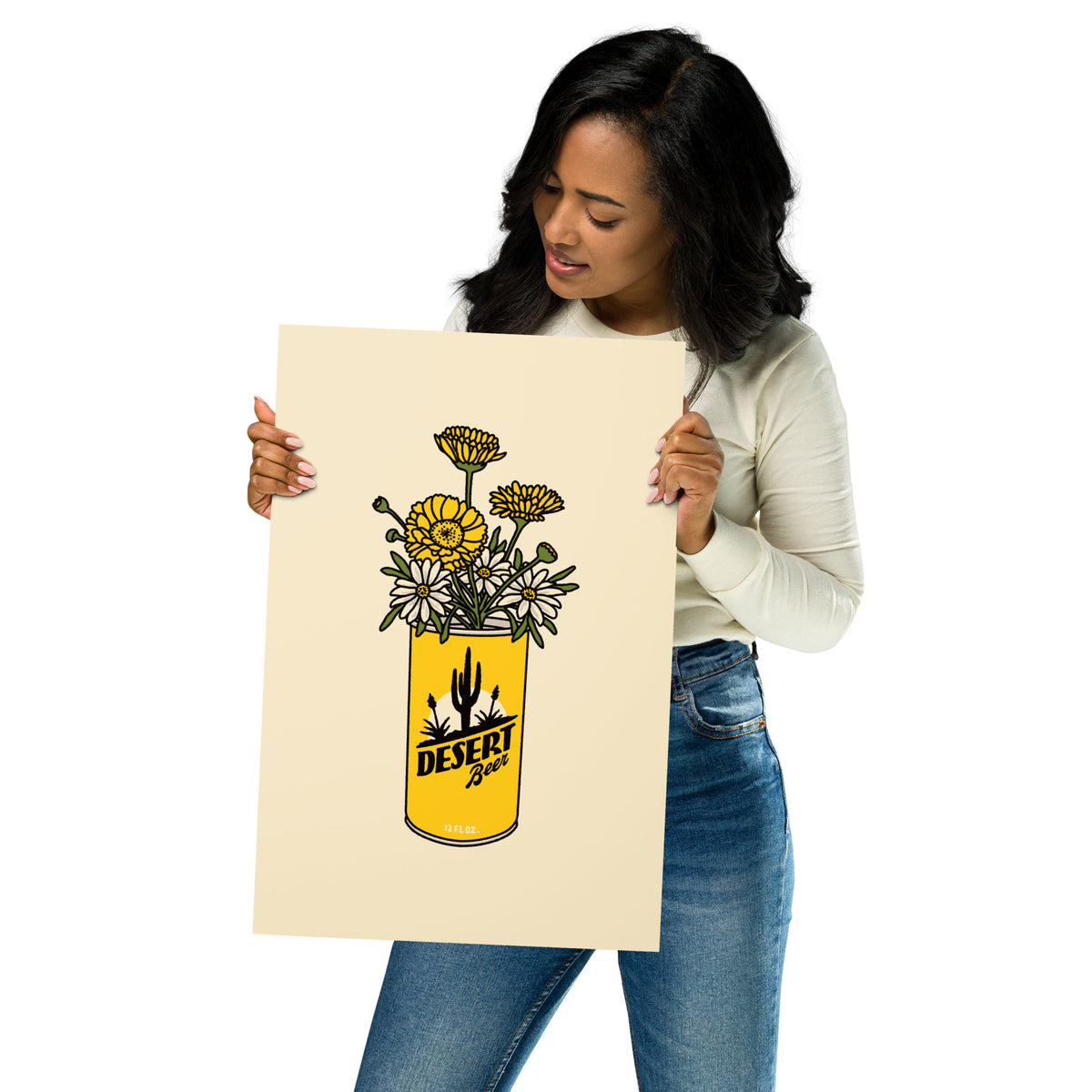 Desert Beer Flower Can Giclée Print