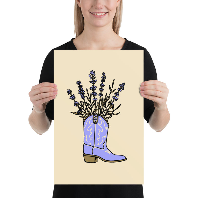 Lavender Boot Giclée Print