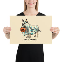 Blue Heeler Ghost (With Text) Giclée Print