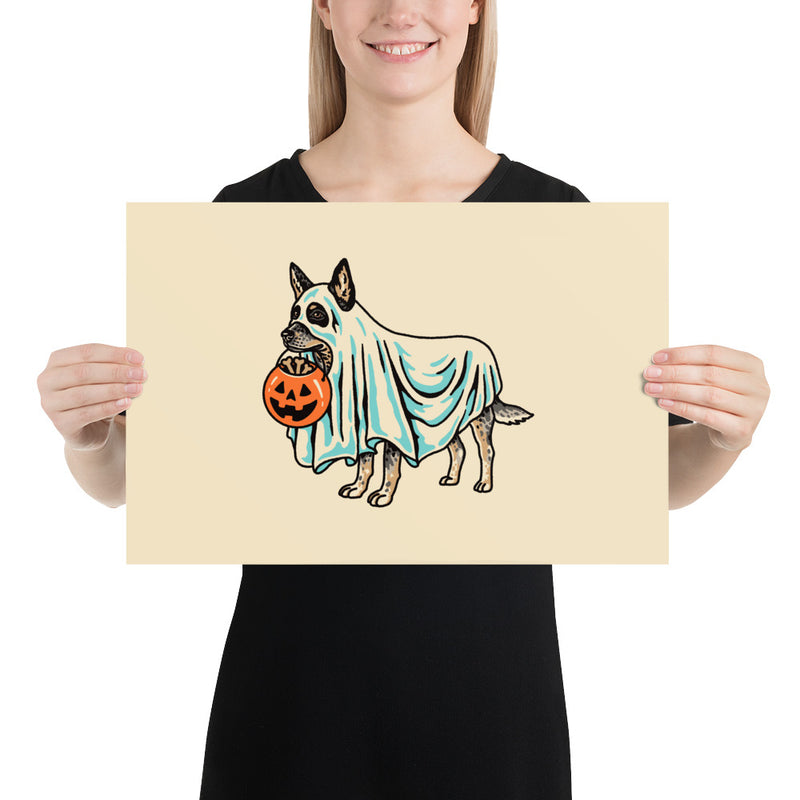 Blue Heeler Ghost (Dog Only) Print