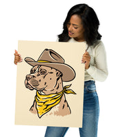 Tan Pit Bull Cowdog Giclée Print