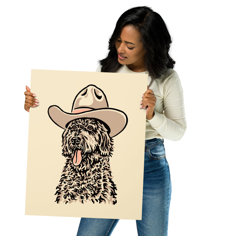 Goldendoodle Cowdog Giclée Print