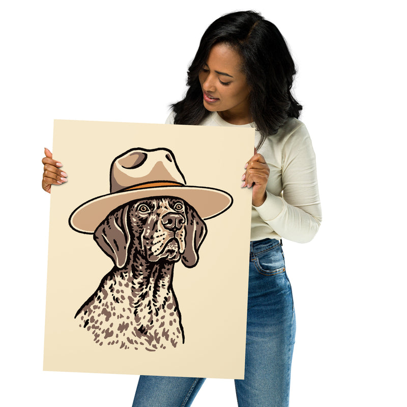 German Shorthaired Pointer Cowdog Giclée Print