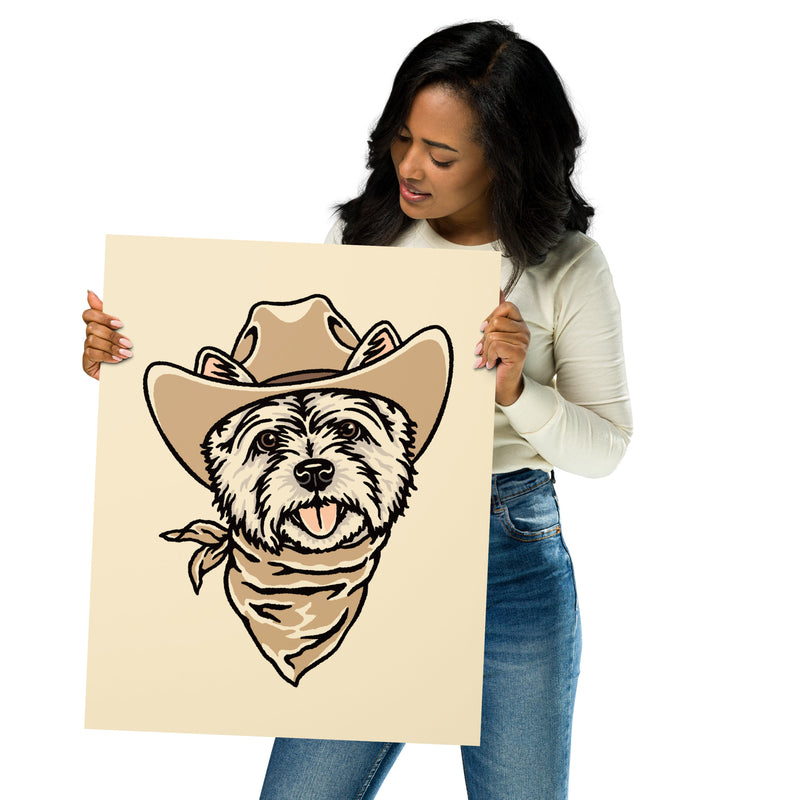 Westie Cowdog Giclée Print