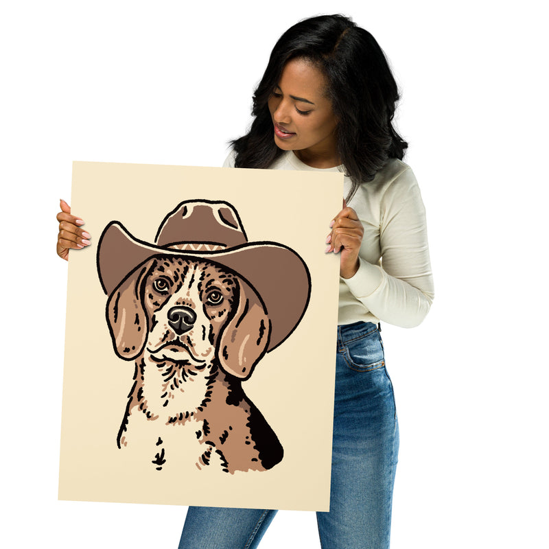 Beagle Cowdog Giclée Print