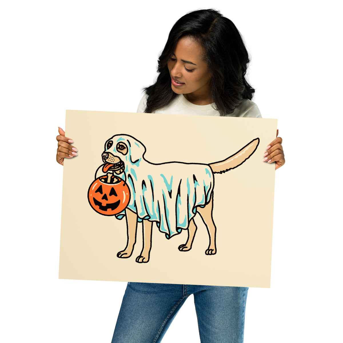 Yellow Lab Ghost (Dog Only) Giclée Print