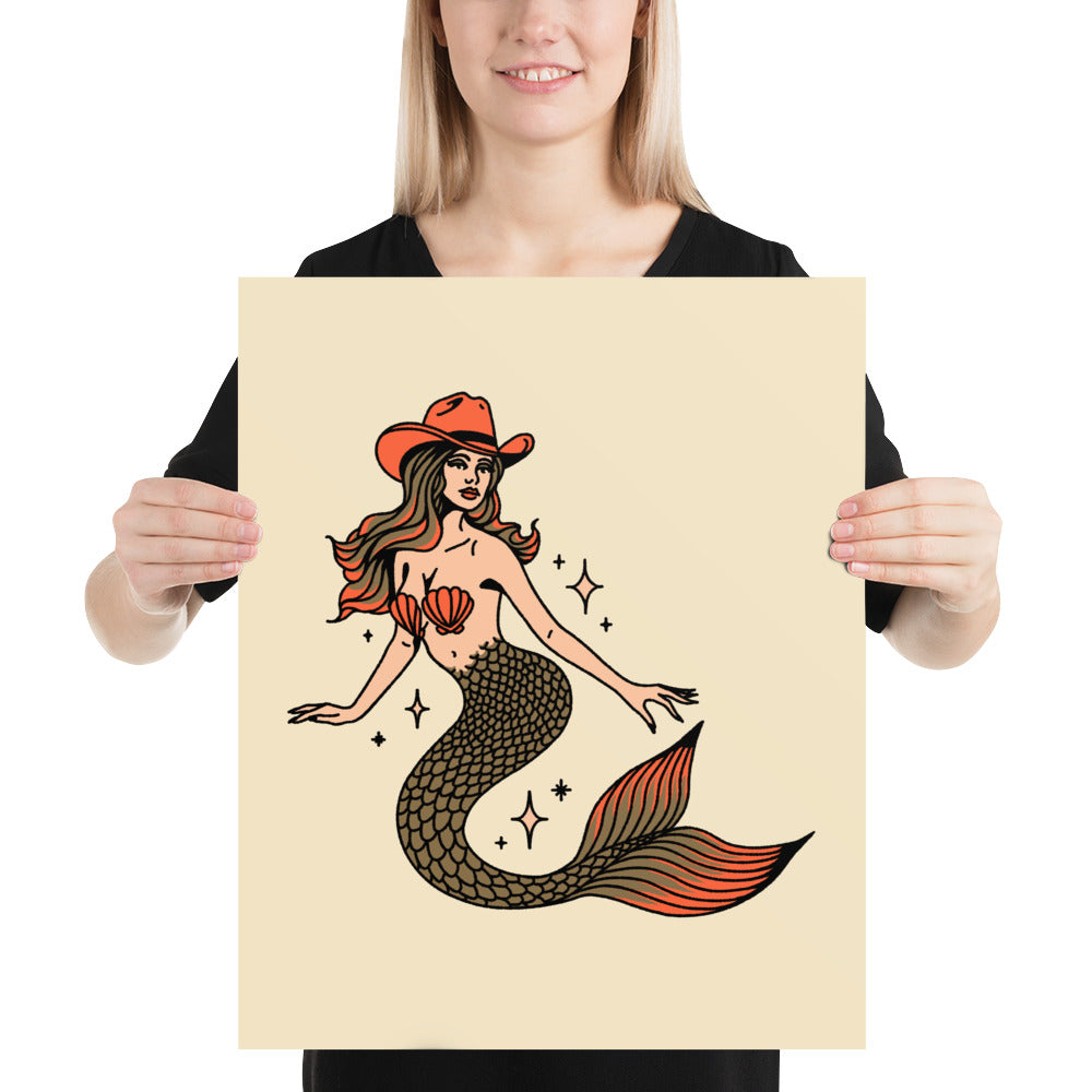 Mermaid Cowgirl Giclée Print