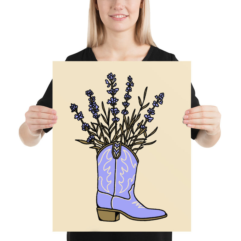 Lavender Boot Giclée Print