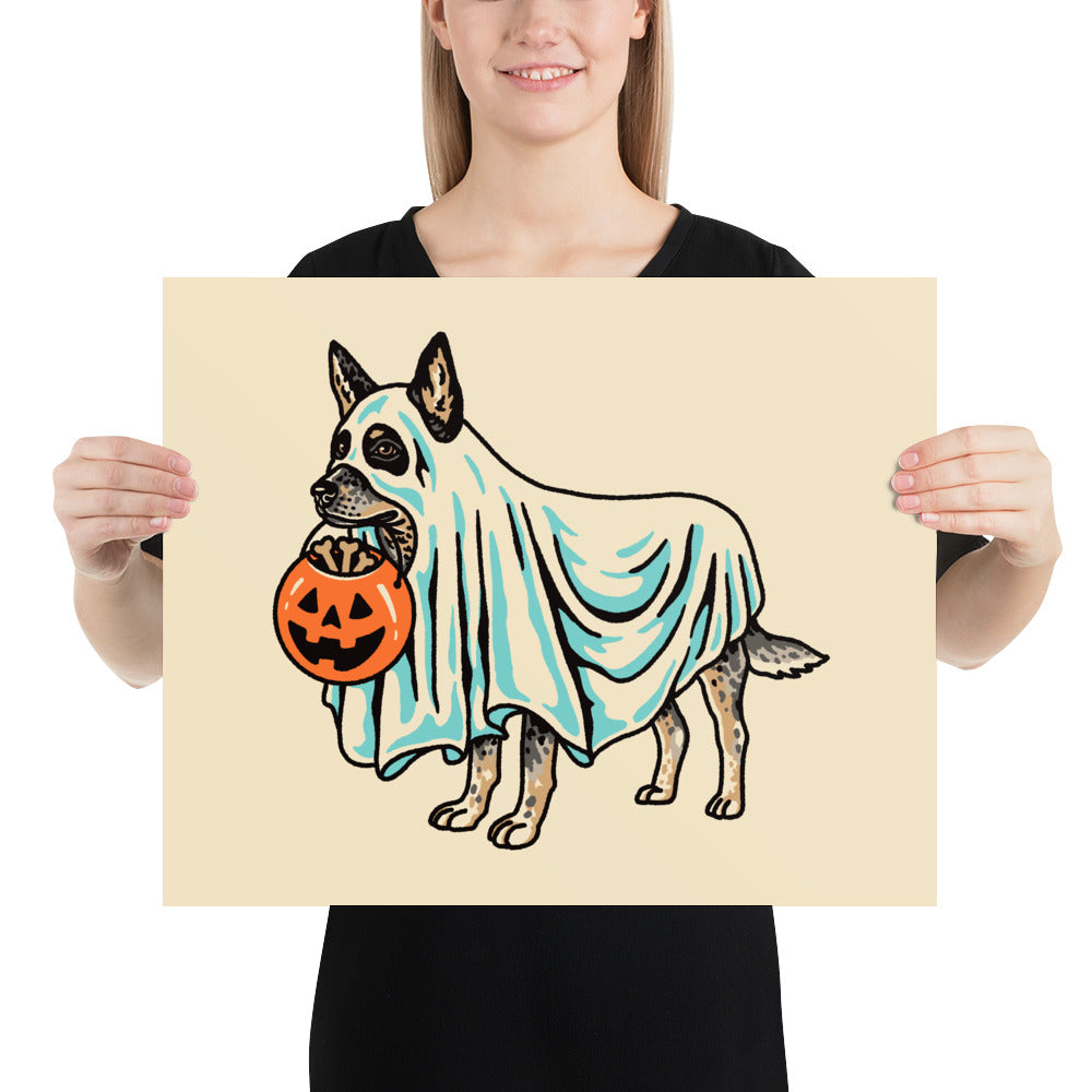 Blue Heeler Ghost (Dog Only) Print