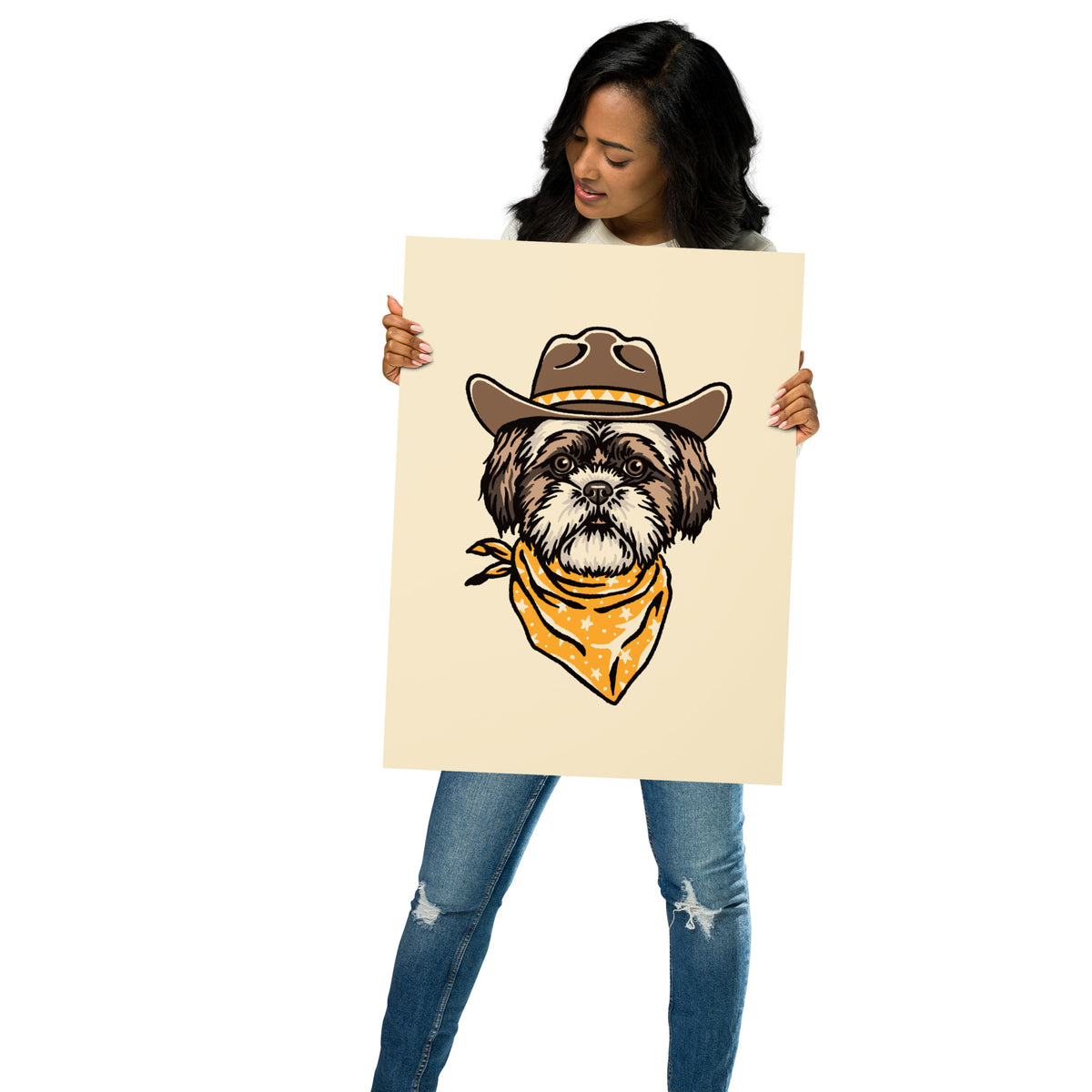 Shih Tzu Cowdog Giclée Print