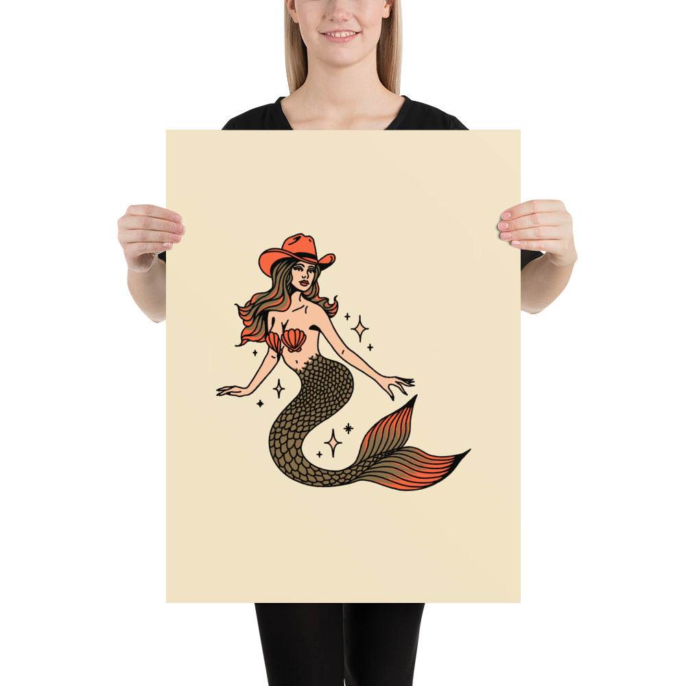 Mermaid Cowgirl Giclée Print