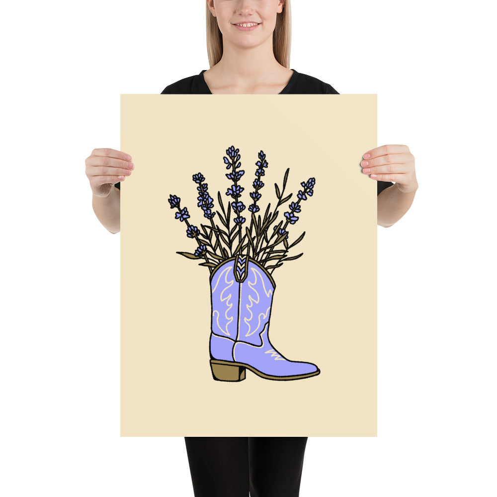 Lavender Boot Giclée Print