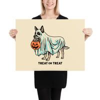 Blue Heeler Ghost (With Text) Giclée Print