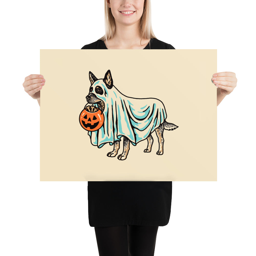 Blue Heeler Ghost (Dog Only) Print