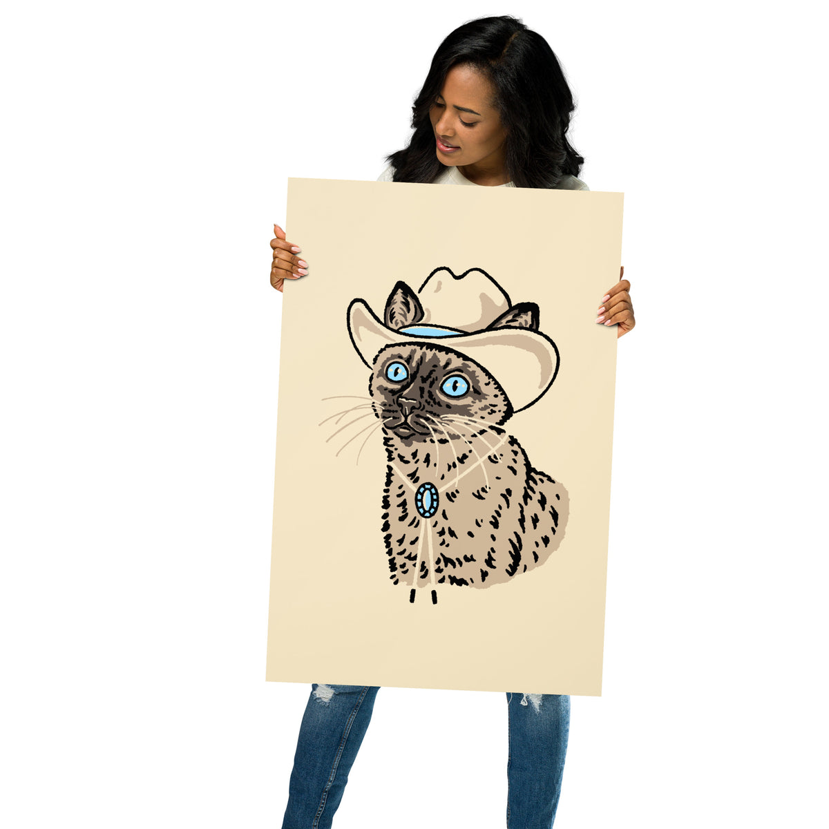 Siamese Cowcat Giclée Print