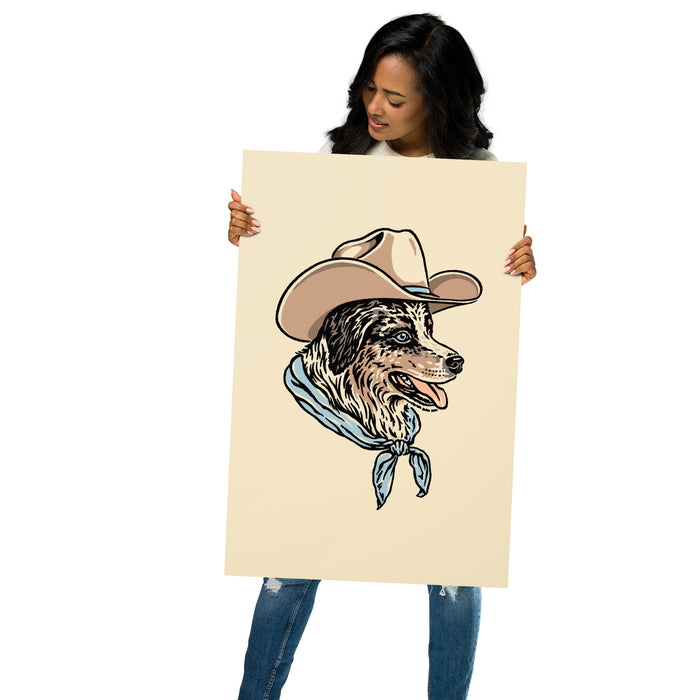 Australian Shepherd Cowdog Giclée Print