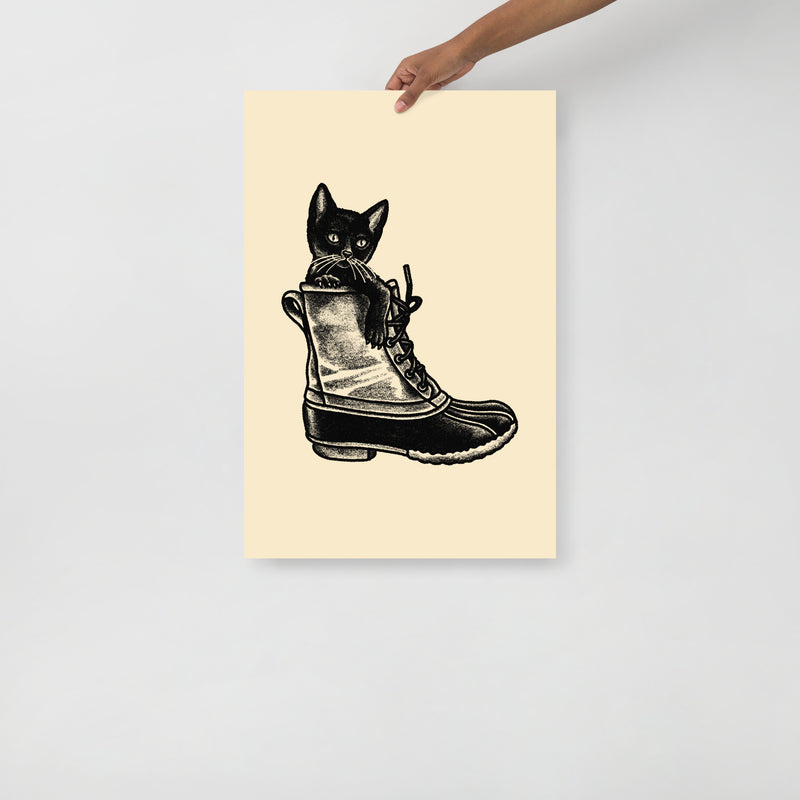 Eastern Kitten Boot Giclée Print