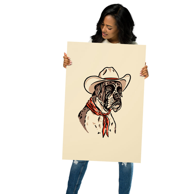 Boxer Cowdog Giclée Print