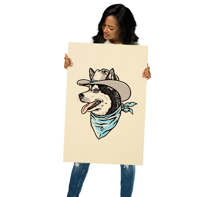 Siberian Husky Cowdog Giclée Print