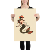 Mermaid Cowgirl Giclée Print