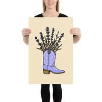 Lavender Boot Giclée Print