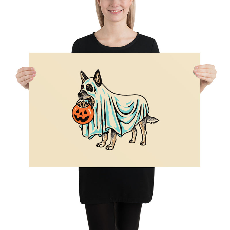 Blue Heeler Ghost (Dog Only) Print