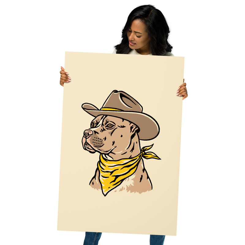 Tan Pit Bull Cowdog Giclée Print