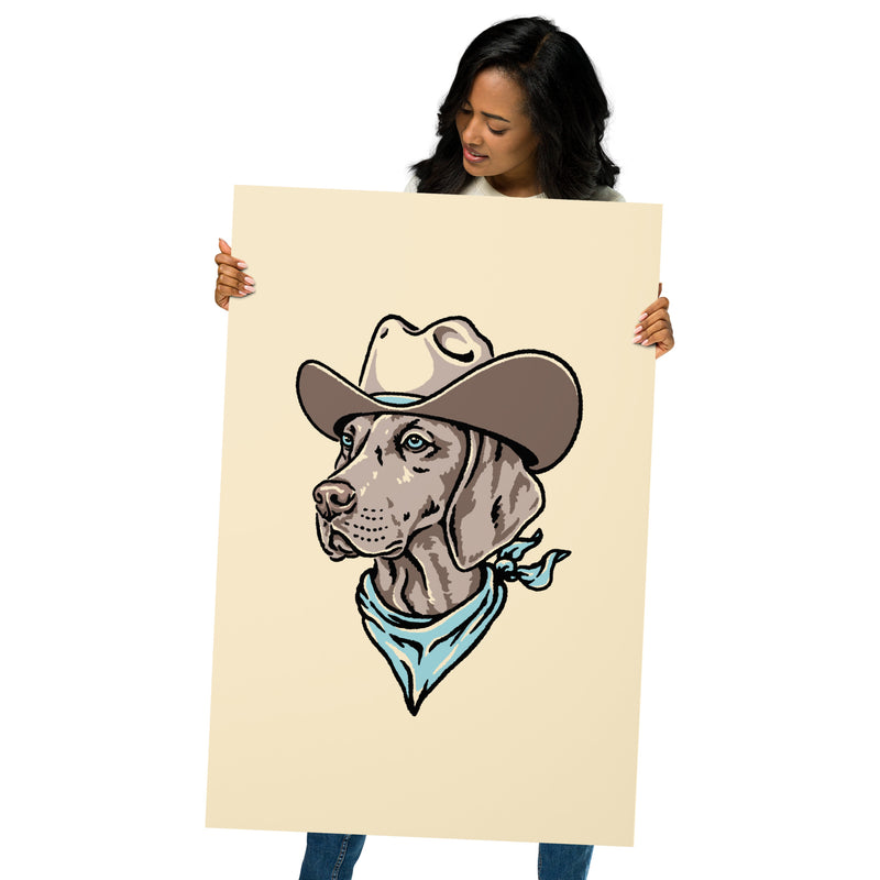 Weimaraner Cowdog Giclée Print