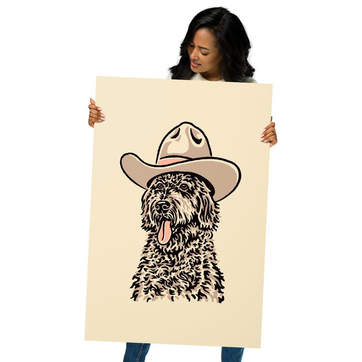 Goldendoodle Cowdog Giclée Print