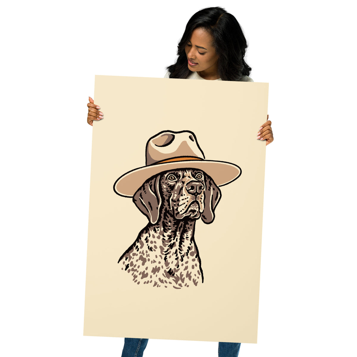 German Shorthaired Pointer Cowdog Giclée Print