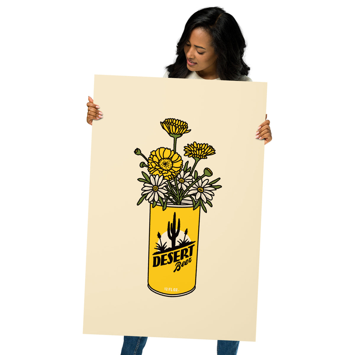 Desert Beer Flower Can Giclée Print