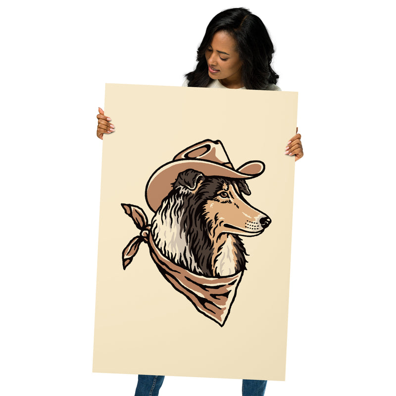 Rough Collie Cowdog Giclée Print