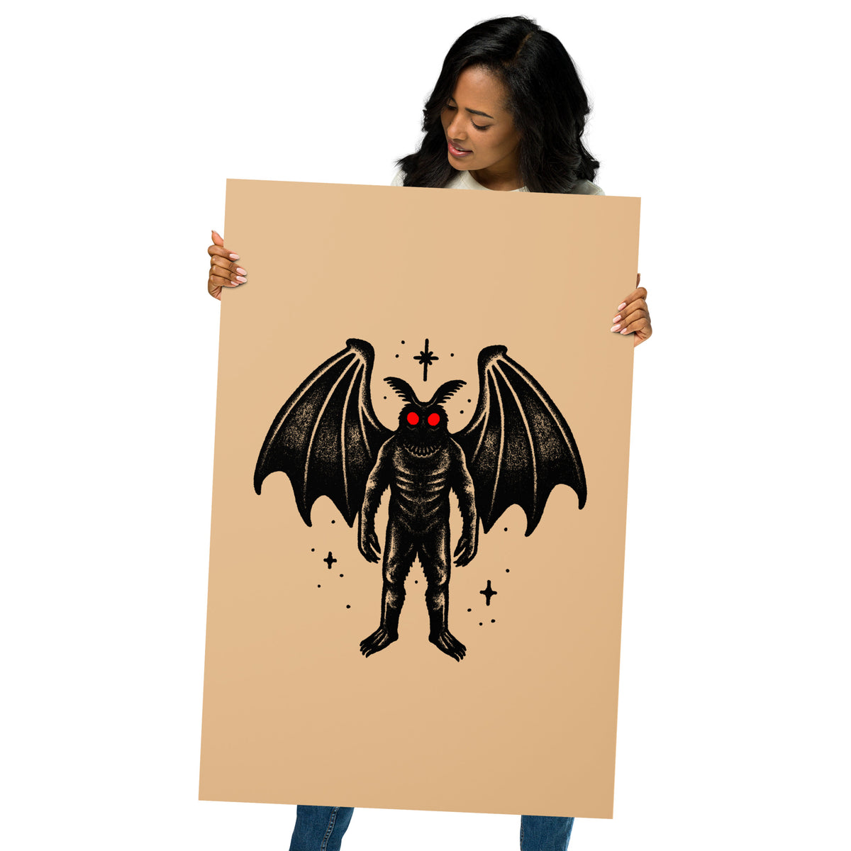 Mothman Stars Giclée Print