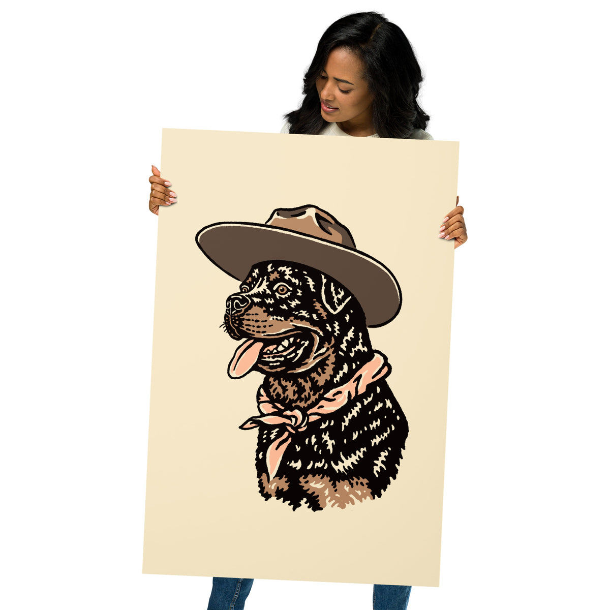 Rottweiler Cowdog Giclée Print