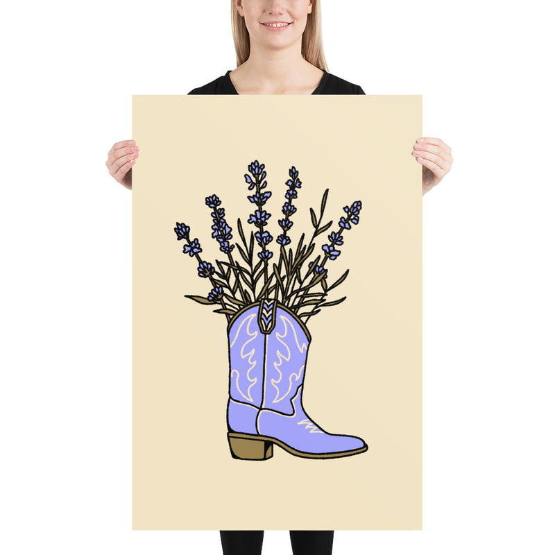 Lavender Boot Giclée Print