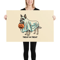 Blue Heeler Ghost (With Text) Giclée Print