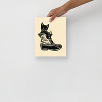 Eastern Kitten Boot Giclée Print