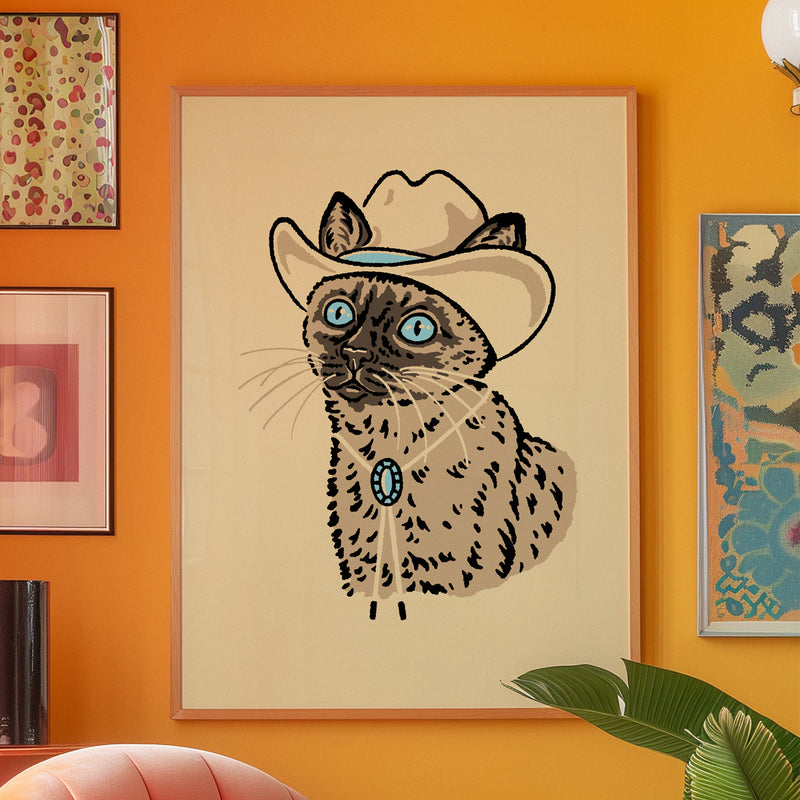 Siamese Cowcat Giclée Print