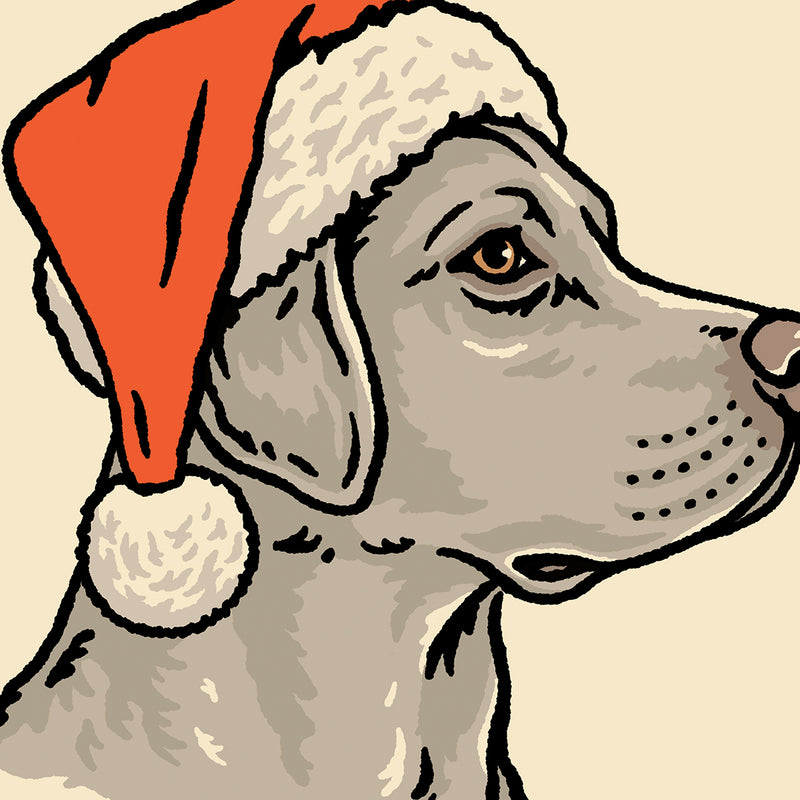 Silver Lab Christmas Giclée Print