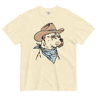 White Pit Bull Cowdog Heavyweight T-shirt