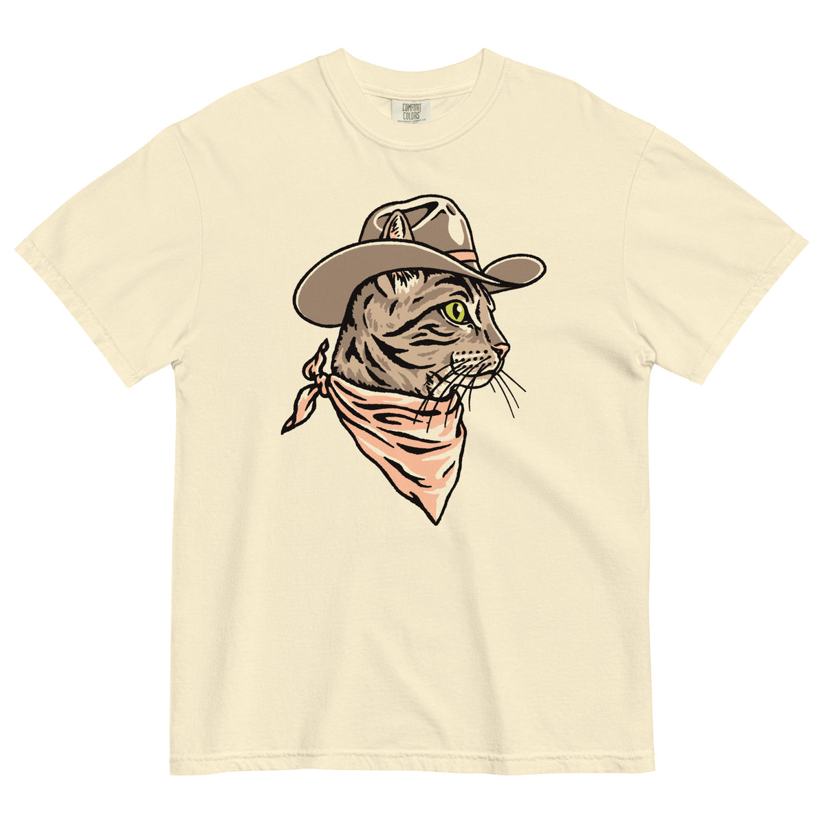 Tabby (Tan) Cowcat Heavyweight T-shirt