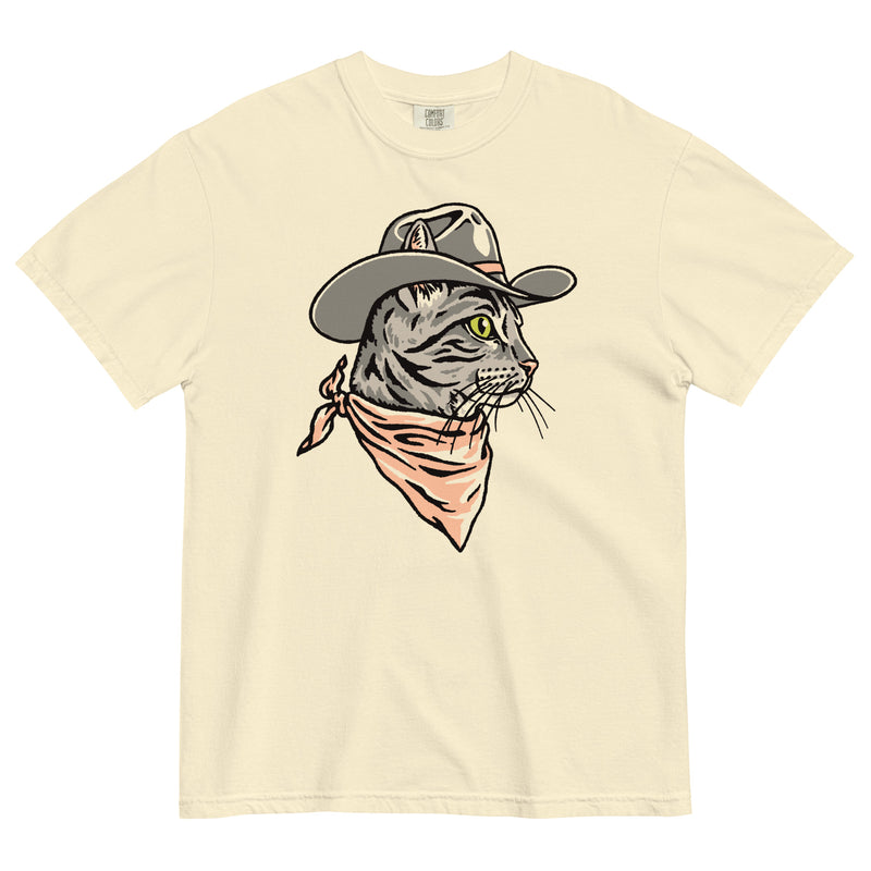 Tabby (Grey) Cowcat Heavyweight T-shirt