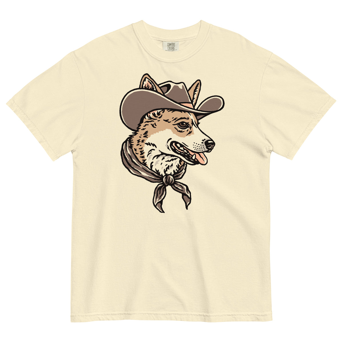 Corgi Portrait Cowdog Heavyweight T-shirt