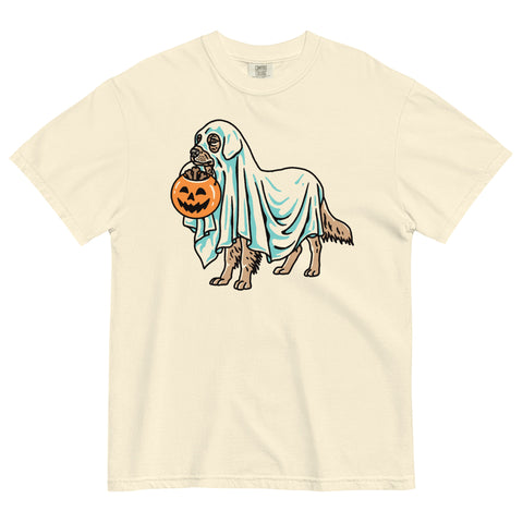 Chocolate Lab Ghost Unisex Heavyweight T-shirt