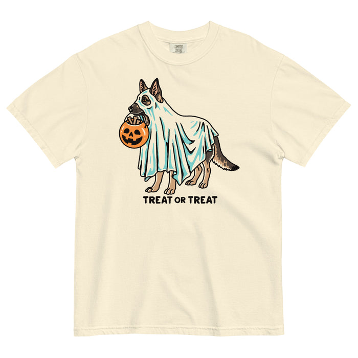 Shepherd Ghost (With Text) Heavyweight T-shirt