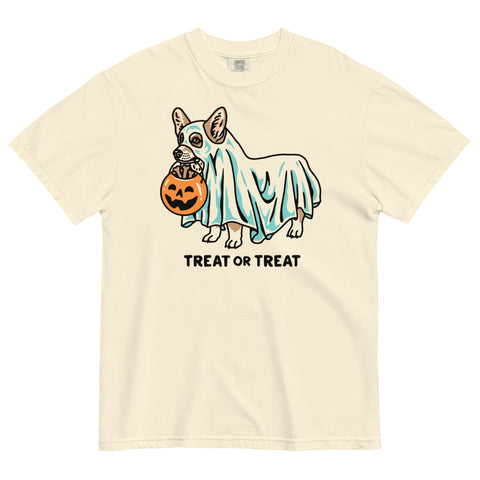 Shepherd Ghost (With Text) Heavyweight T-shirt