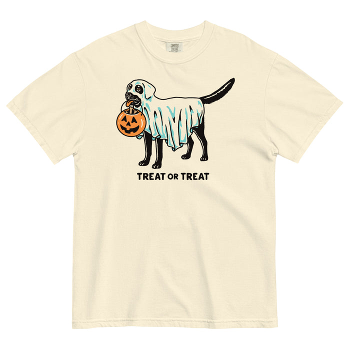 Black Lab Ghost (With Text) Heavyweight T-shirt